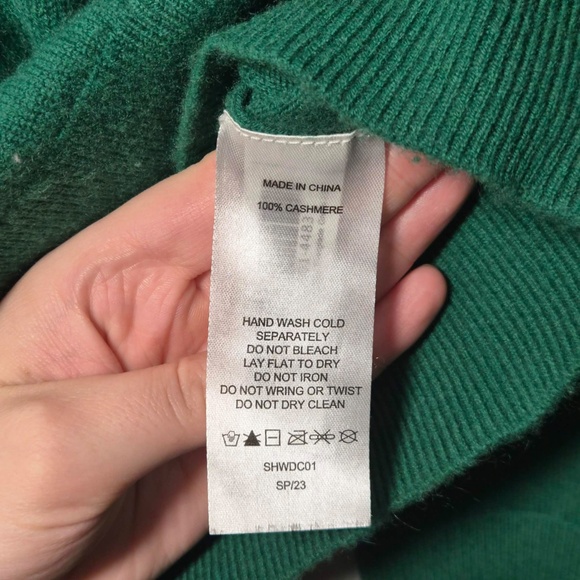 Quince Womens 100% Soft Mongolian Cashmere Crewneck Sweater In Everglade Green M - Picture 6 of 9